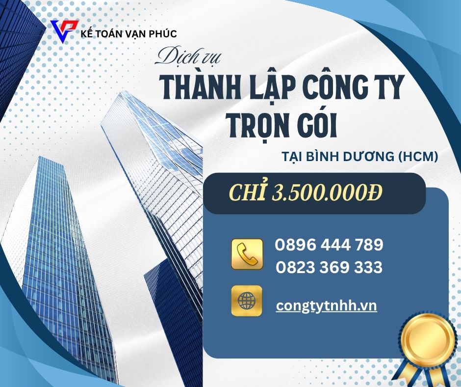 Dịch vụ thành lập công ty trọn gói tại Bình Dương