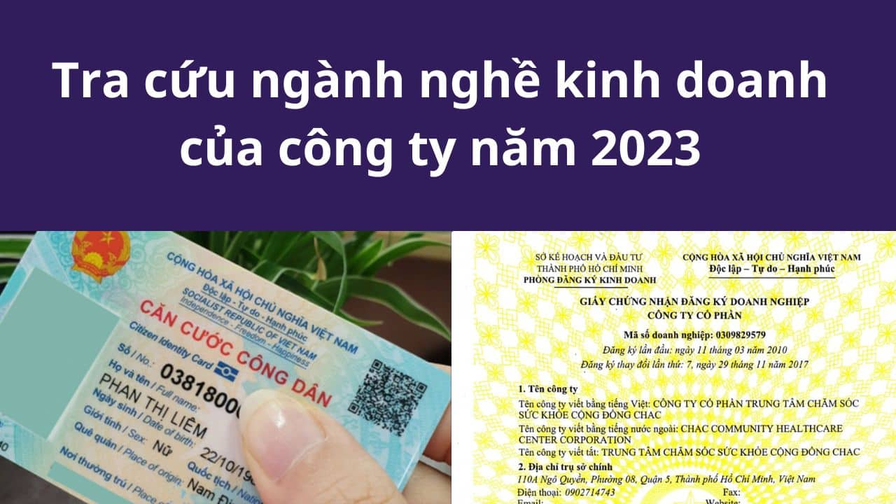Tra cứu ngành nghề kinh doanh của công ty năm 2023