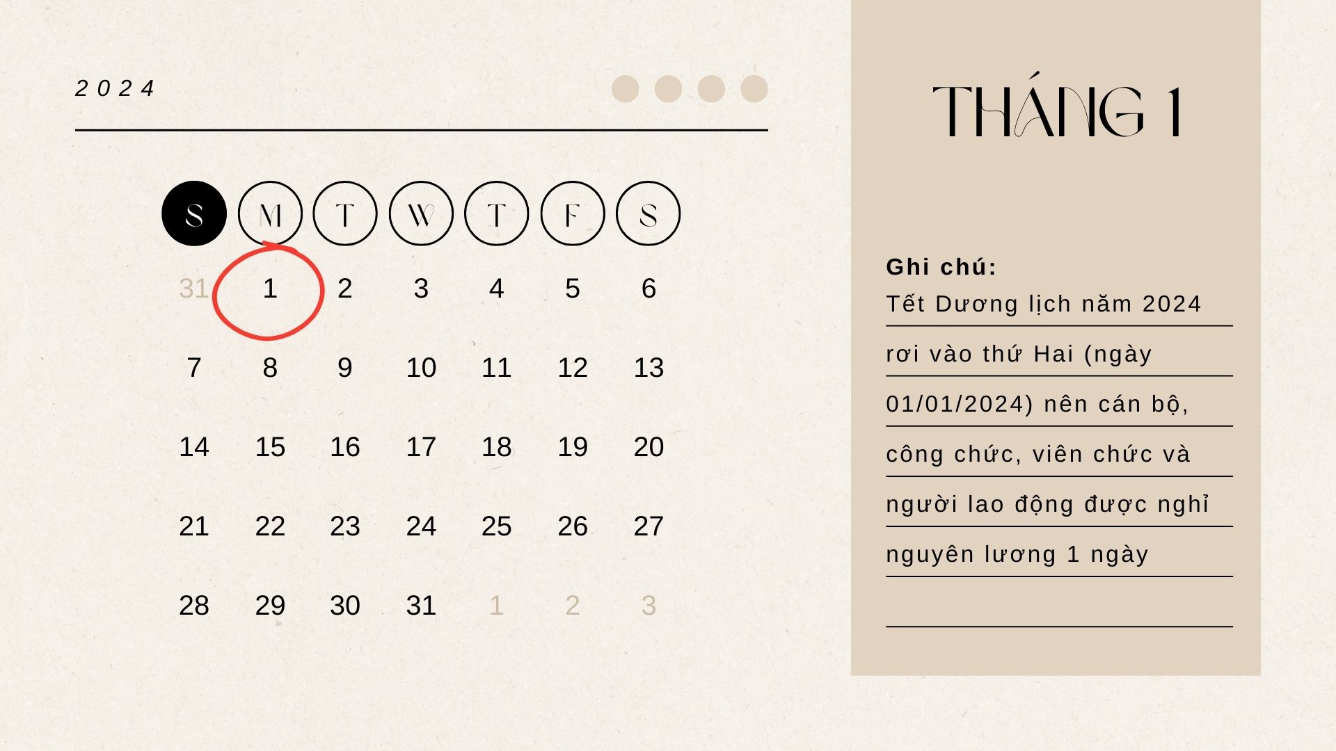 Các ngày nghỉ lễ trong năm 2024 của cán bộ, công chức