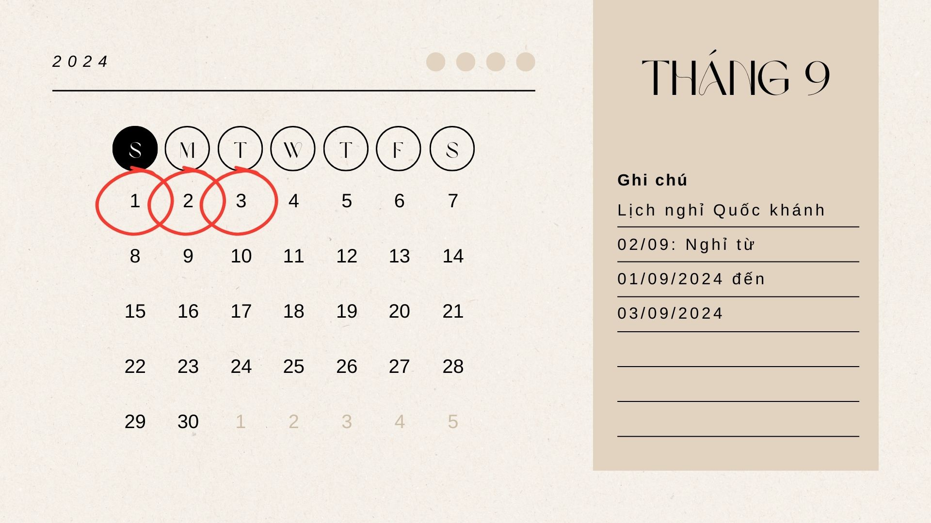 Các ngày nghỉ lễ trong năm 2024 của cán bộ, công chức