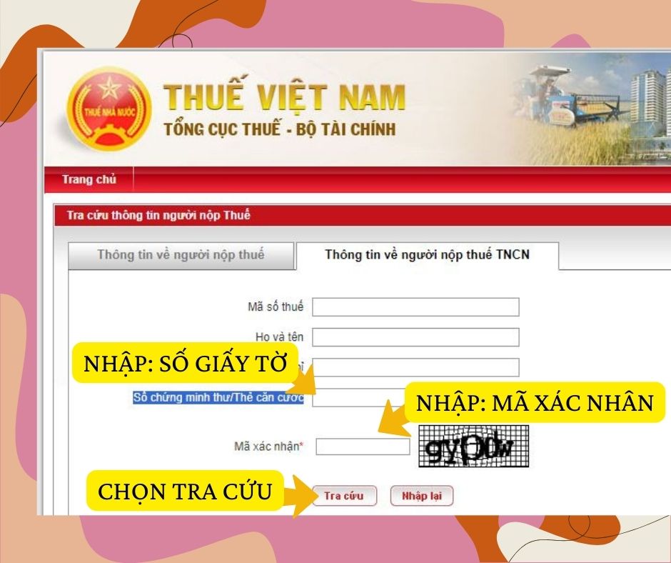 Mã số thuế cá nhân của tôi