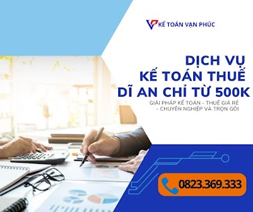 Dịch vụ kế toán trọn gói tại Dĩ An
