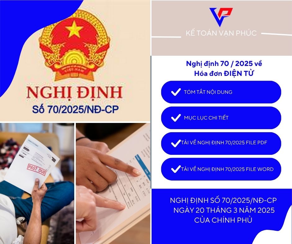 Nghị định 70 năm 2025 về Hóa đơn (tải về file PDF) - Nghị định 70/2025/NĐ-CP