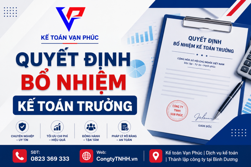 Quyết định bổ nhiệm kế toán công ty TNHH