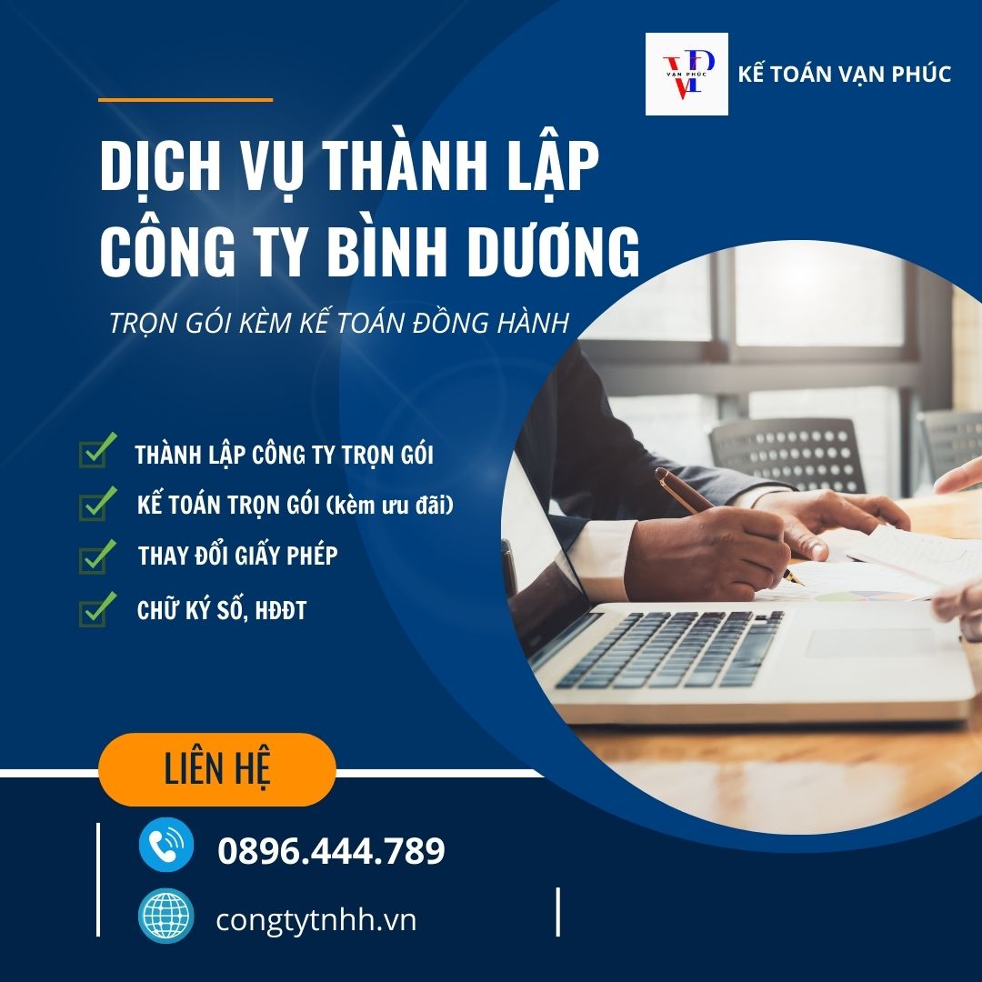 Dịch vụ thành lập công ty Bình Dương