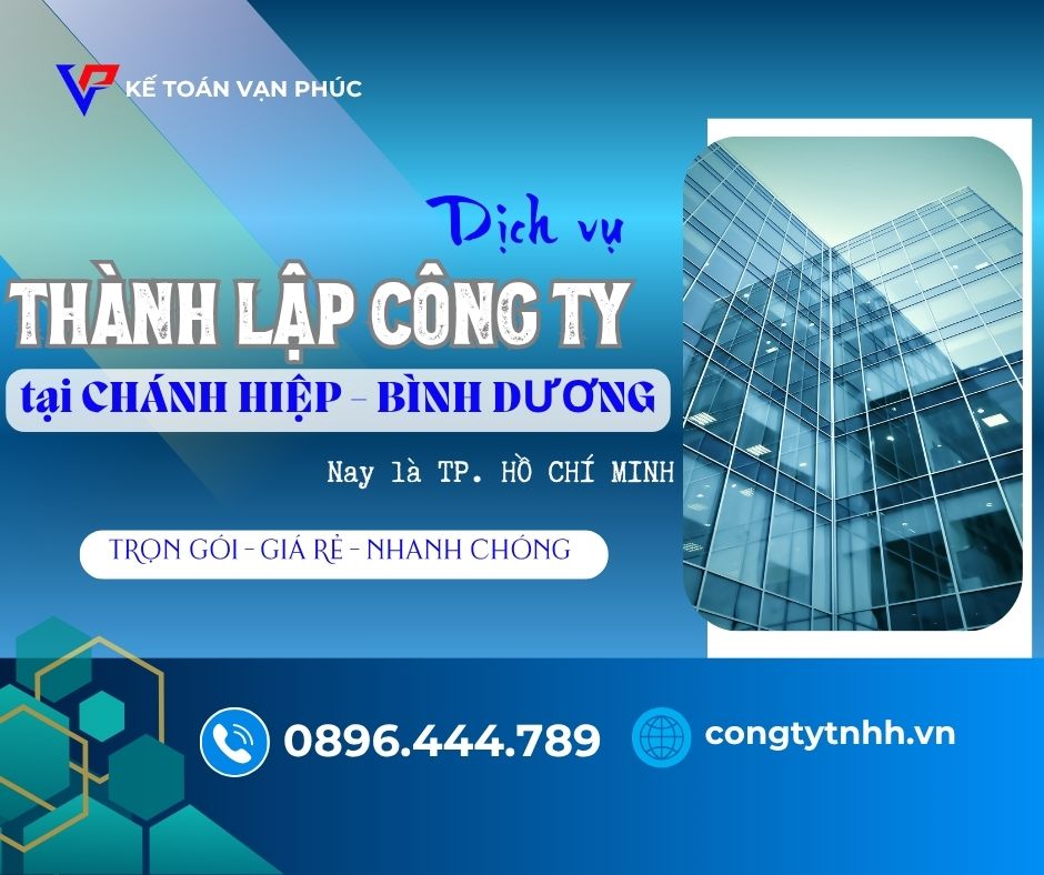 Dịch vụ thành lập công ty tại Chánh Hiệp