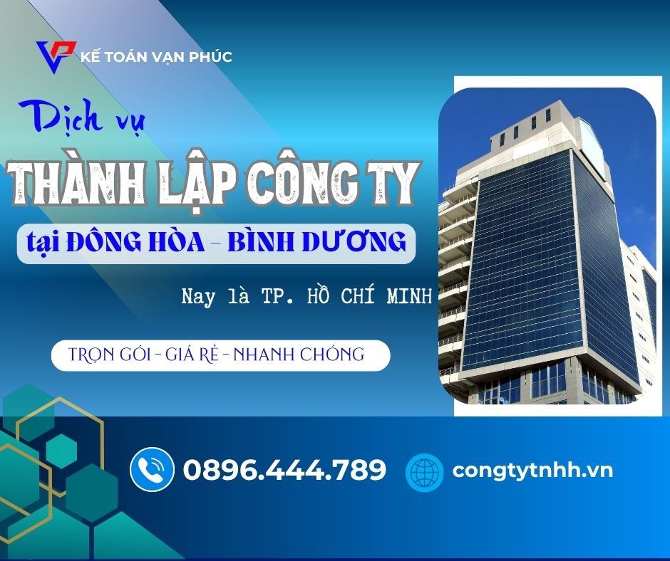 Dịch vụ thành lập công ty tại ĐÔNG HÒA