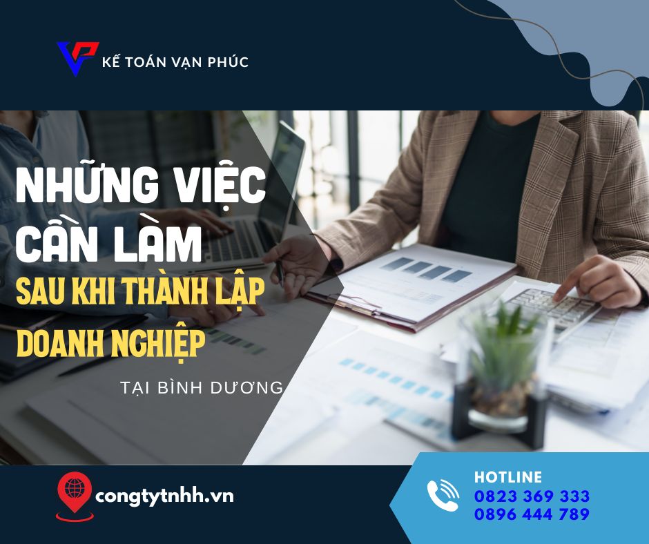 Những việc cần làm sau khi thành lập doanh nghiệp