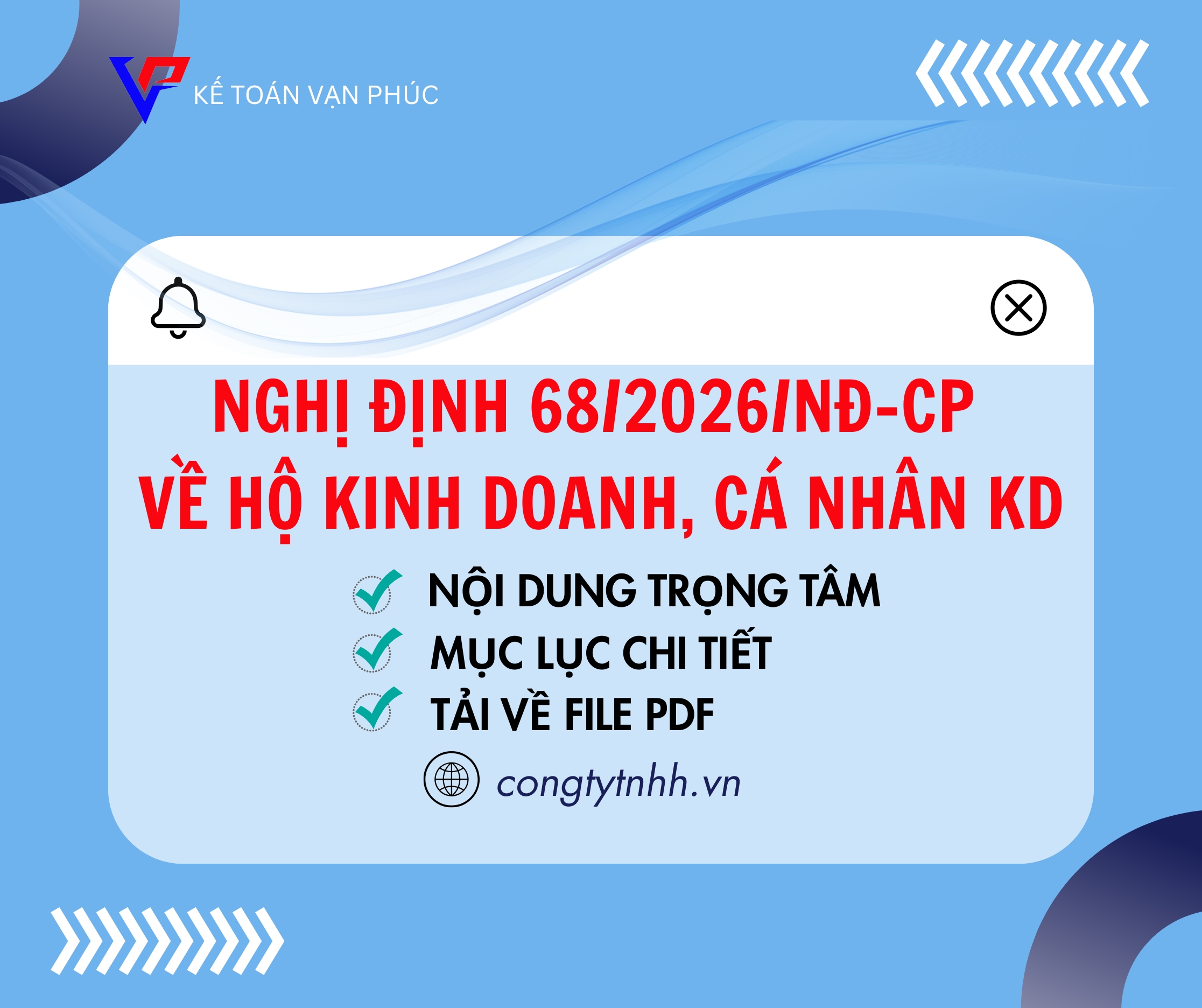 NGHỊ ĐỊNH 68/2026/NĐ-CP VỀ HỘ KINH DOANH