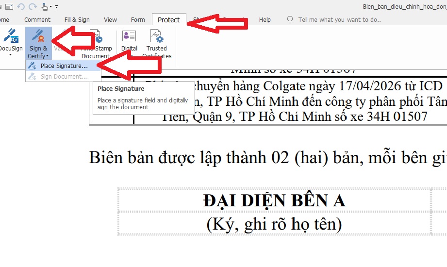 Cách ký số trên file pdf - Kế toán Vạn Phúc