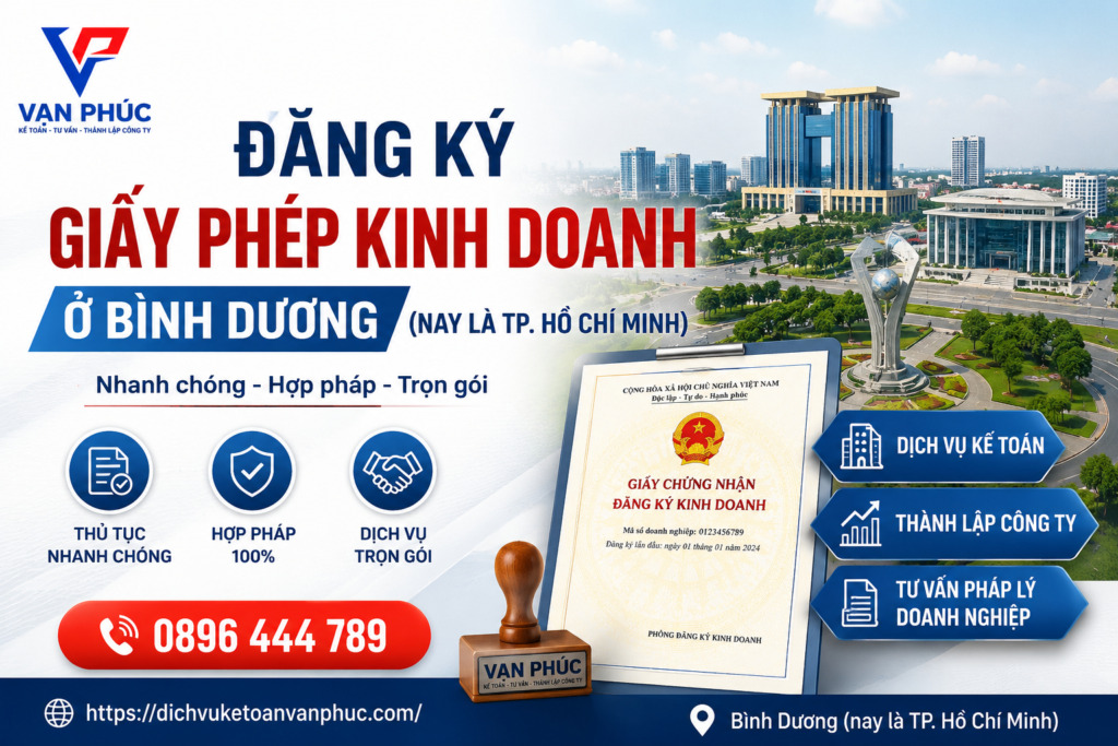 Đăng ký giấy phép kinh doanh ở Bình Dương - Kế toán Vạn Phúc
