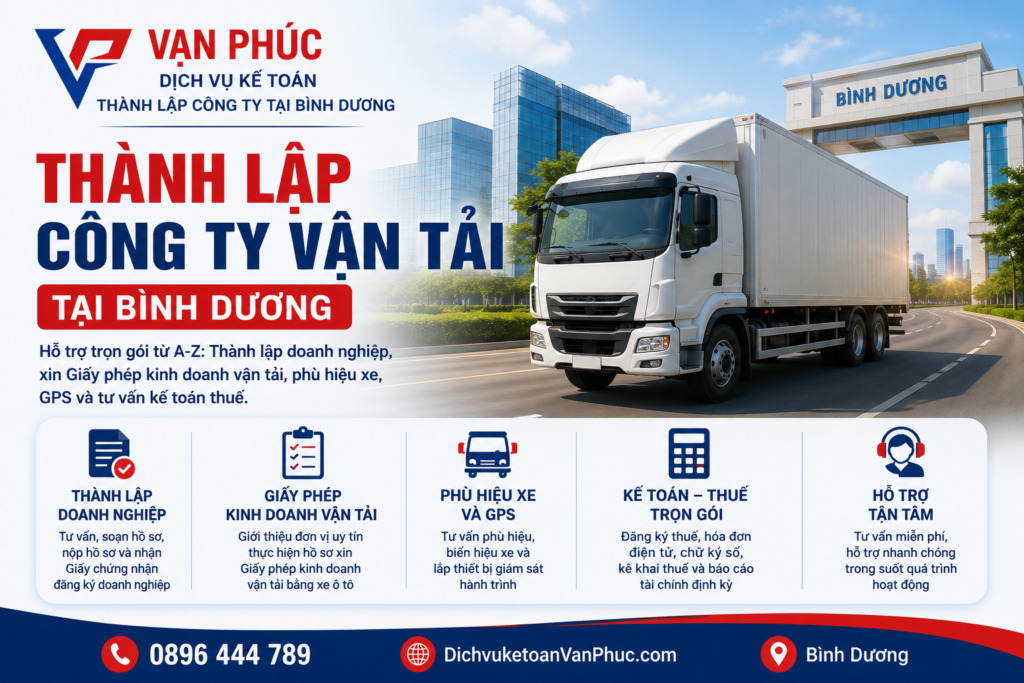 thành lập công ty vận tải - Kế toán Vạn Phúc