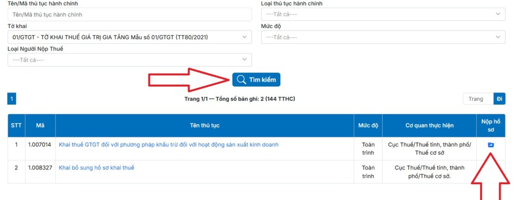 cách nộp tờ khai thuế gtgt trên dịch vụ công - Kế toán Vạn Phúc