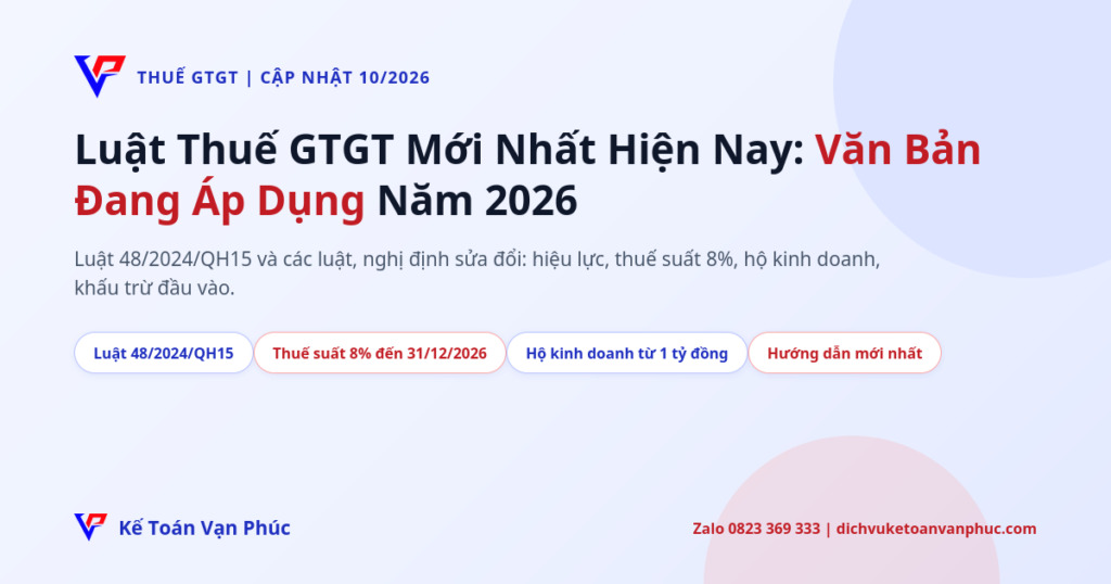 luật thuế gtgt mới nhất hiện nay - Kế toán Vạn Phúc